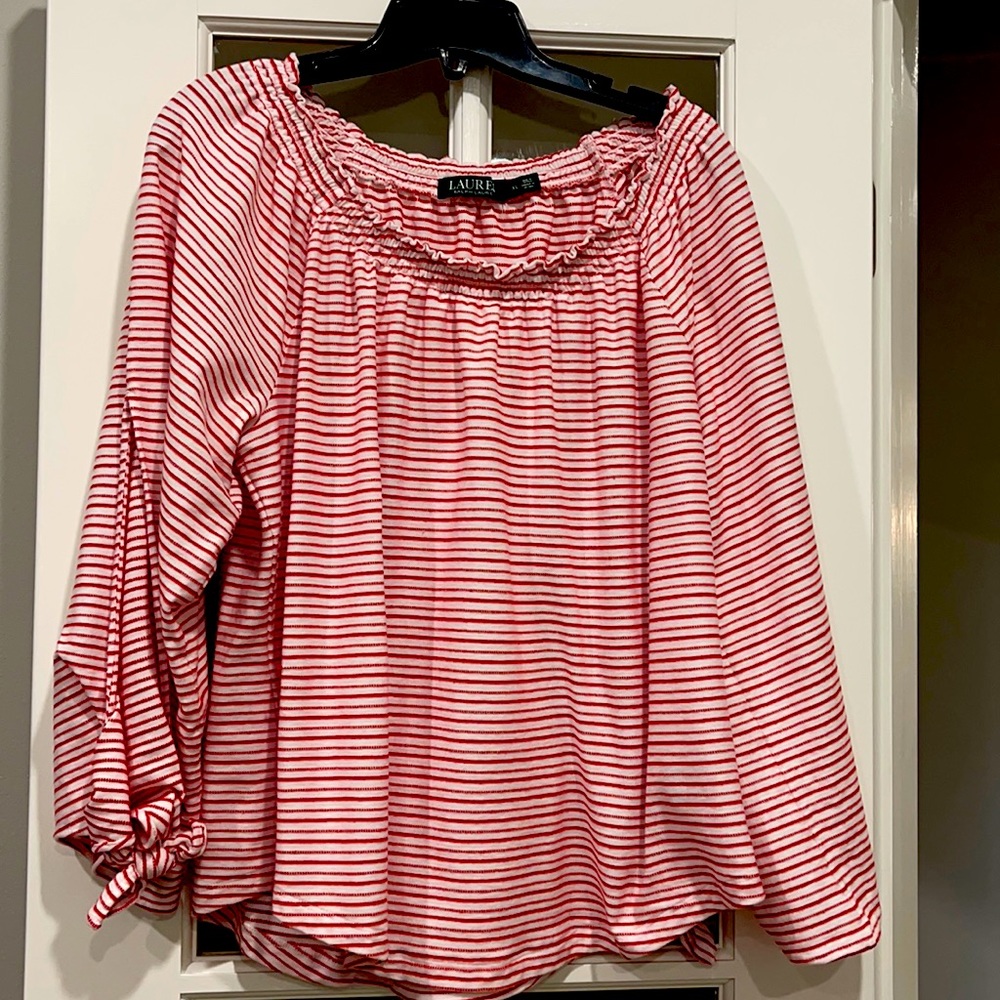 Ralph Lauren XL top pairs well with White Jeans